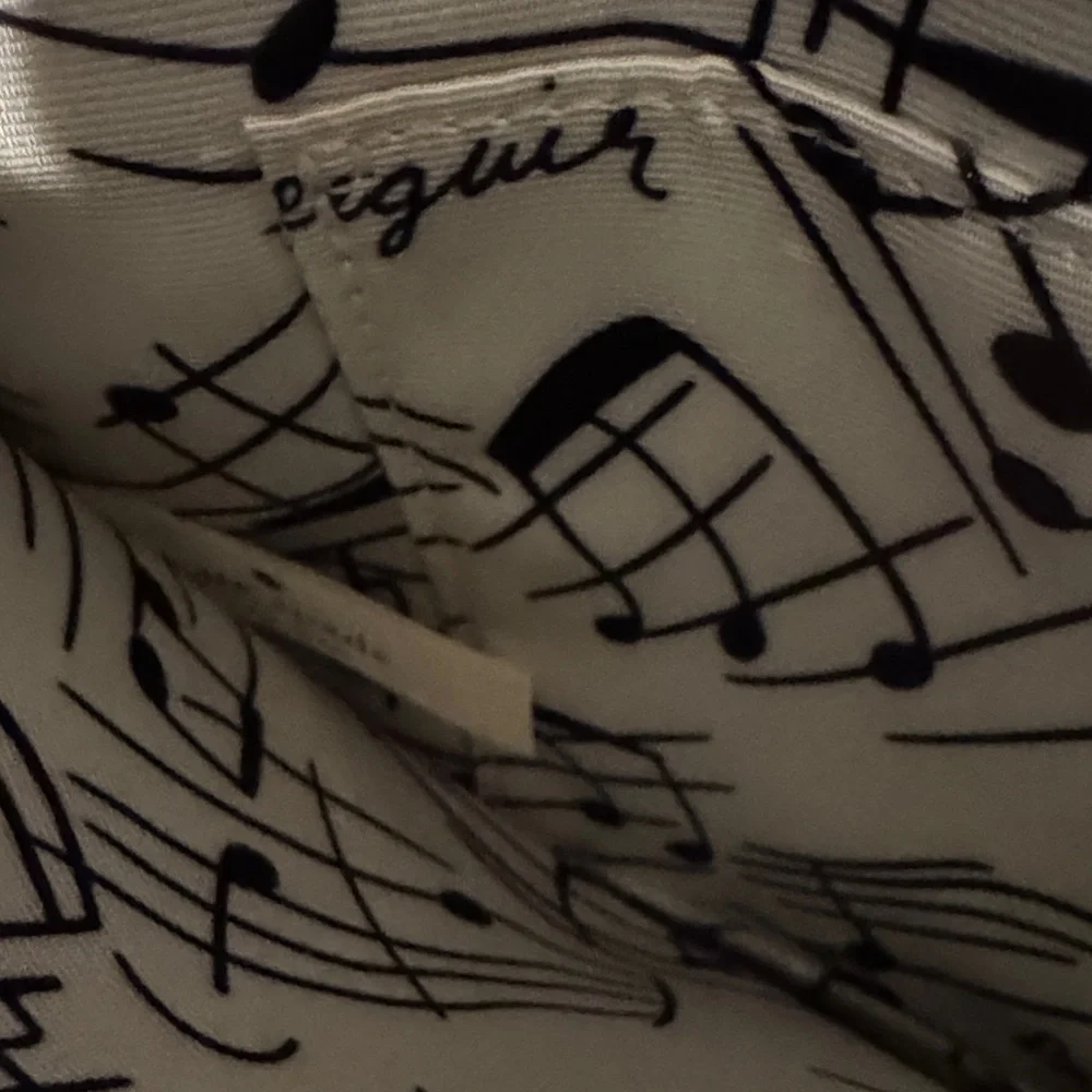 kate spade Black & Cream 'Music To My Ears' Vinyl Lenticular Pouch